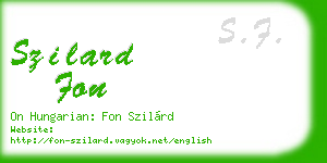 szilard fon business card