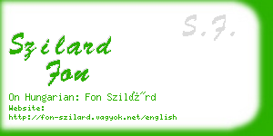 szilard fon business card